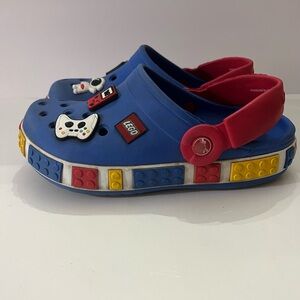 LEGO Themed CROCS, Jibbitzs included, Size 3